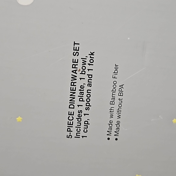 MOON AND STARS SPACE THEME 5 PIECE DINNERWARE SET: NEW IN PACKAGE - Picture 2 of 3